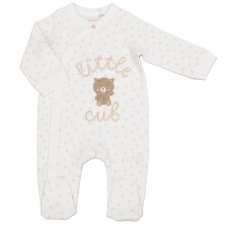 N14768: Baby "Little Cub" Cotton Sleepsuit (NB-3 Months)